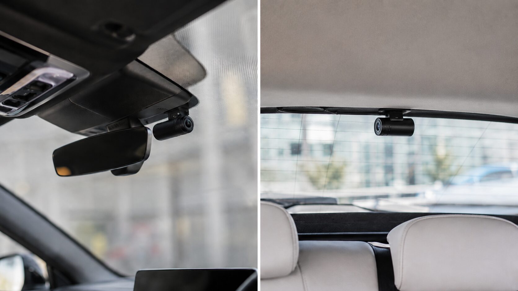 Front and rear dashcam installation