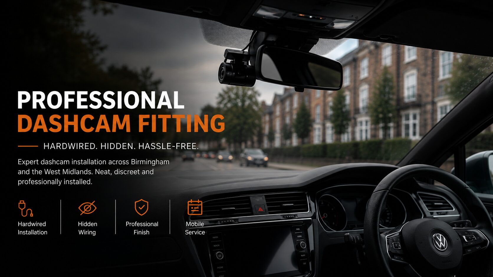 Professional dashcam installation