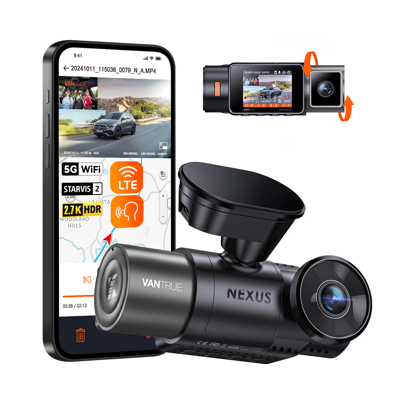 VANTRUE N2X Dual Dash Cam